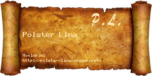 Polster Lina névjegykártya
